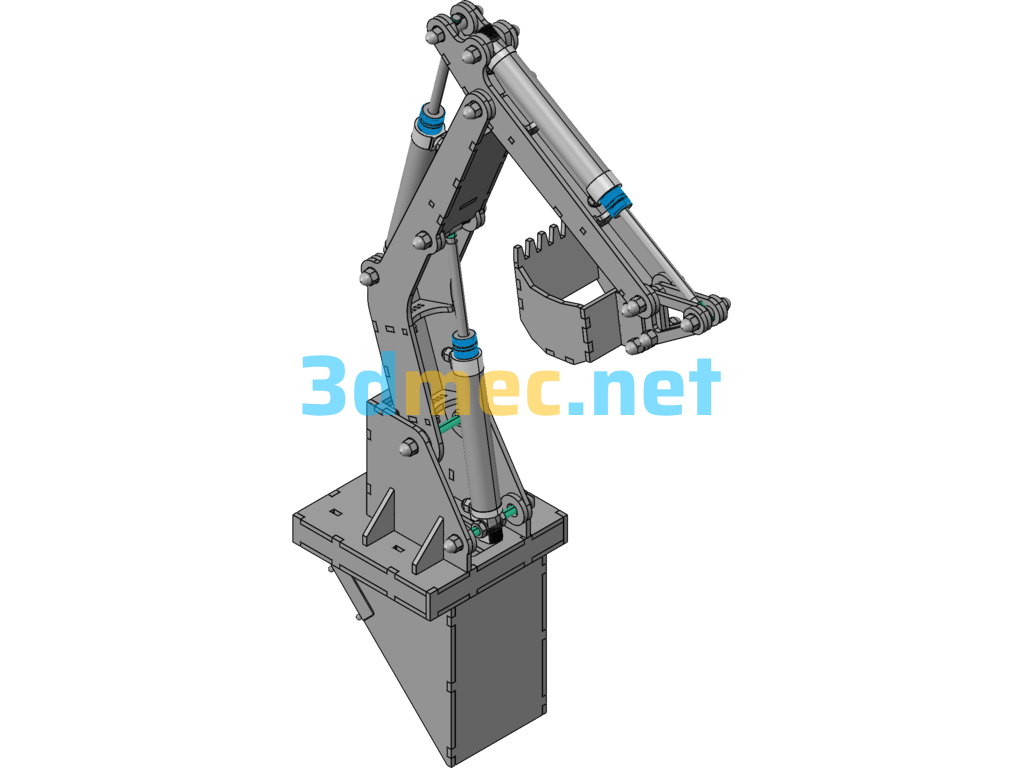 Homemade Excavator 3D Model - 3D Model SolidWorks Free Download