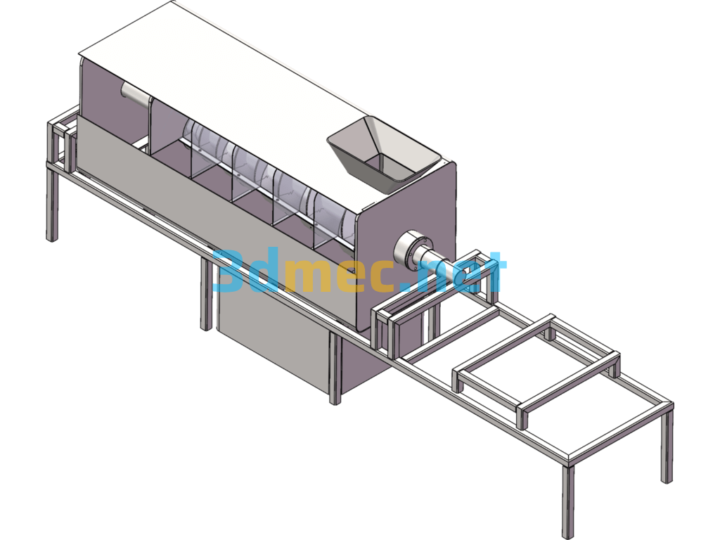 Screw Extrusion Dehydrator - 3D Model SolidWorks Free Download