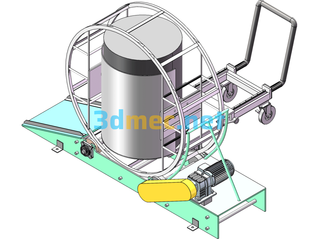 Barrel Mixer - 3D Model Exported Free Download