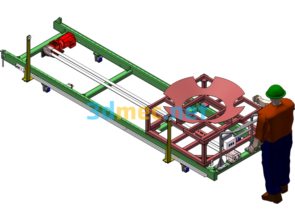 Trolley Conveyor - 3D Model SolidWorks Free Download