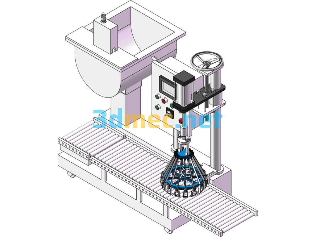 PLC Quantitative Filling Machine - 3D Model SolidWorks Free Download