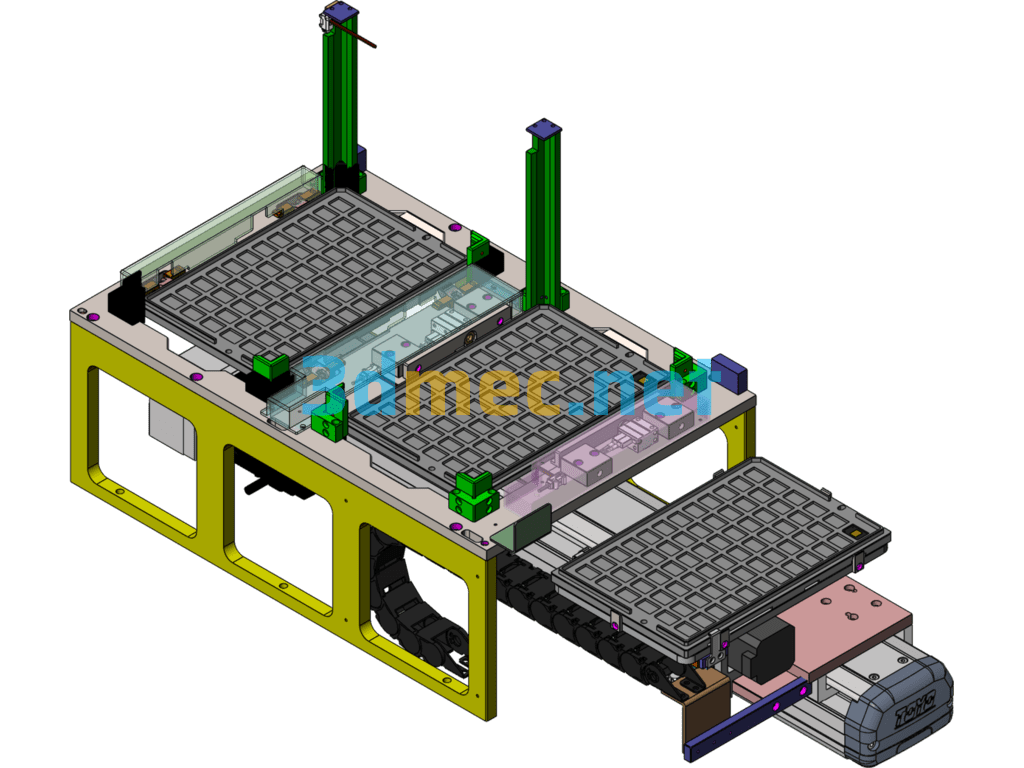 TRAY Automatic Feeding Mechanism - 3D Model SolidWorks Free Download