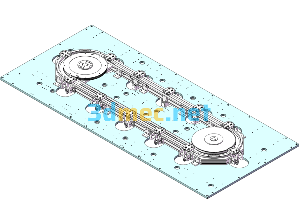 12-Station Precision Circular Guide Line - 3D Model Exported Free Download