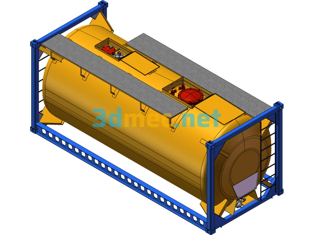 Tank Container - 3D Model SolidWorks Free Download