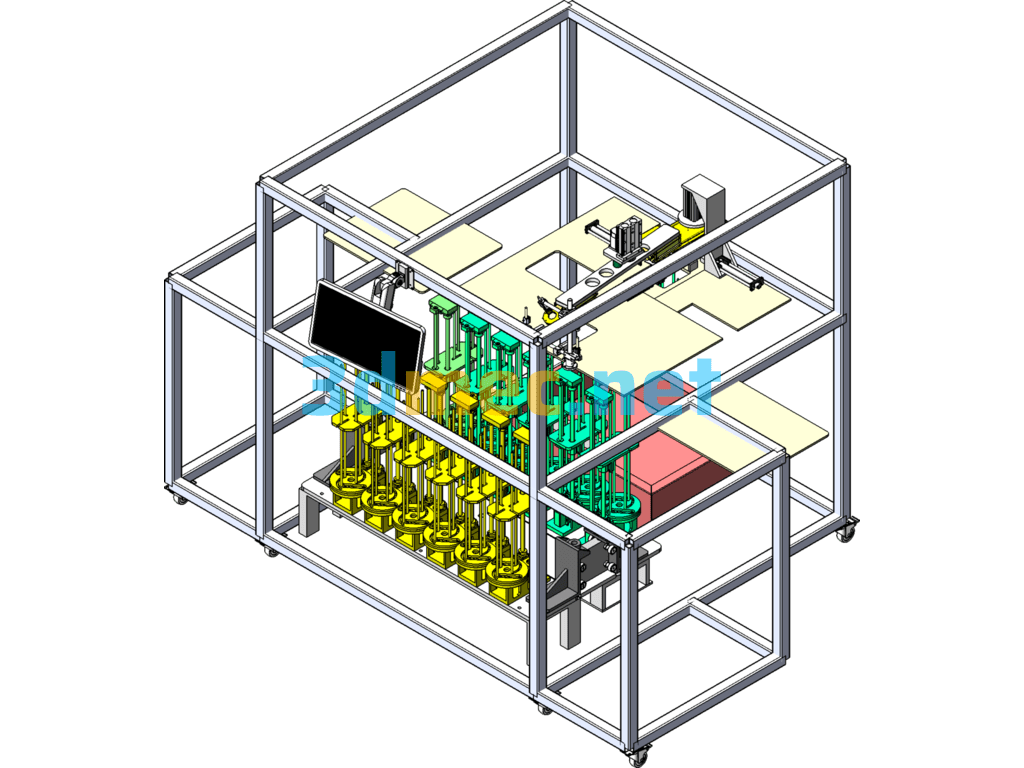 Fully Automatic Fin Pressing Equipment - 3D Model SolidWorks Free Download