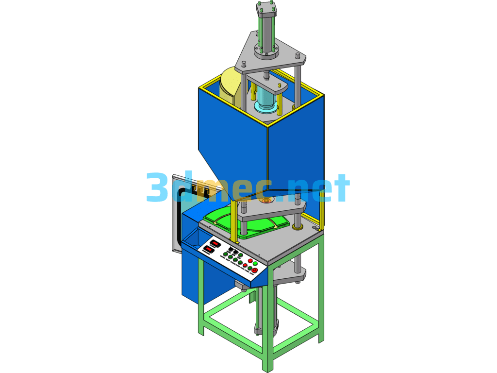 PVC Vertical Injection Molding Machine - 3D Model SolidWorks Free Download