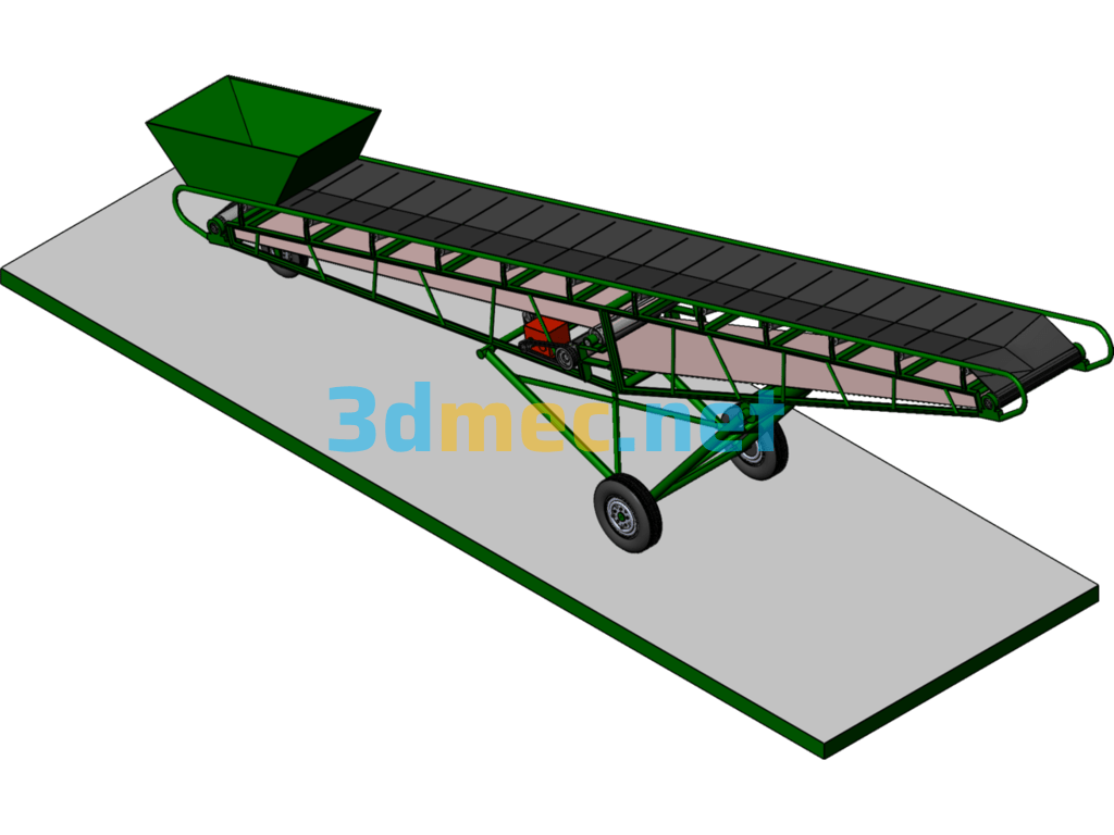 Belt Conveyor Simulation - 3D Model SolidWorks Free Download