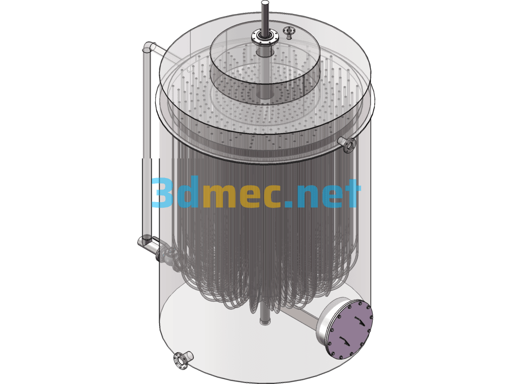 Food Waste Heat Exchanger - 3D Model SolidWorks Free Download