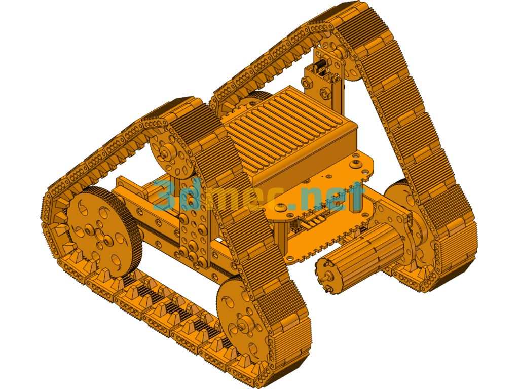 Triangle Track Remote Control Car - 3D Model SolidWorks UG(NX) Catia Free Download