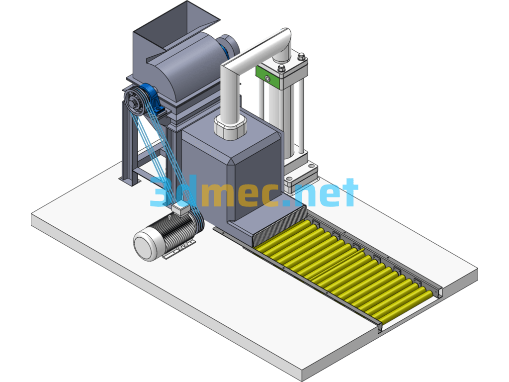 Hammer Mill (Wood Recycling Equipment) - 3D Model SolidWorks Free Download