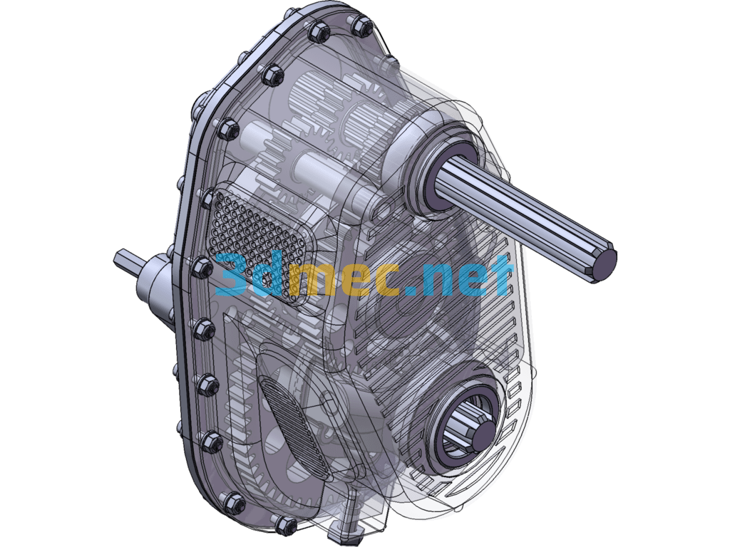 Gearbox Model Design - 3D Model SolidWorks UG(NX) Free Download