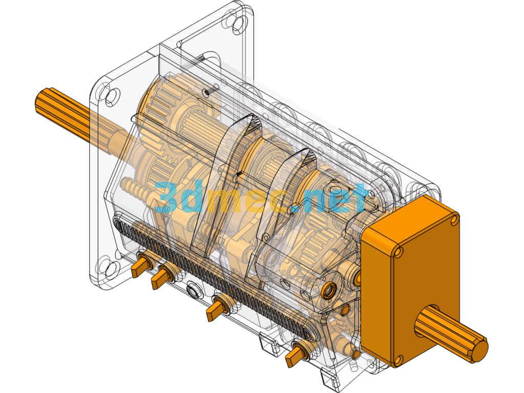 4-Speed Automatic Transmission - 3D Model SolidWorks UG(NX) Free Download