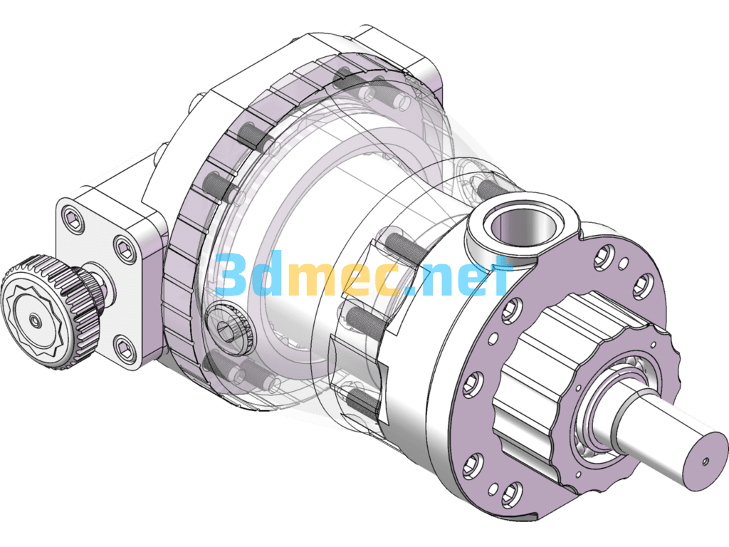 3D Image Of Piston Pump - 3D Model SolidWorks UG(NX) Free Download