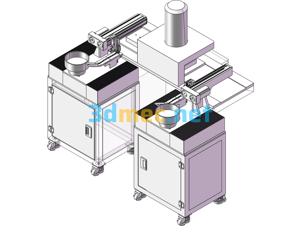 Injection Molding Automatic PIN Inserting Machine - 3D Model SolidWorks Free Download