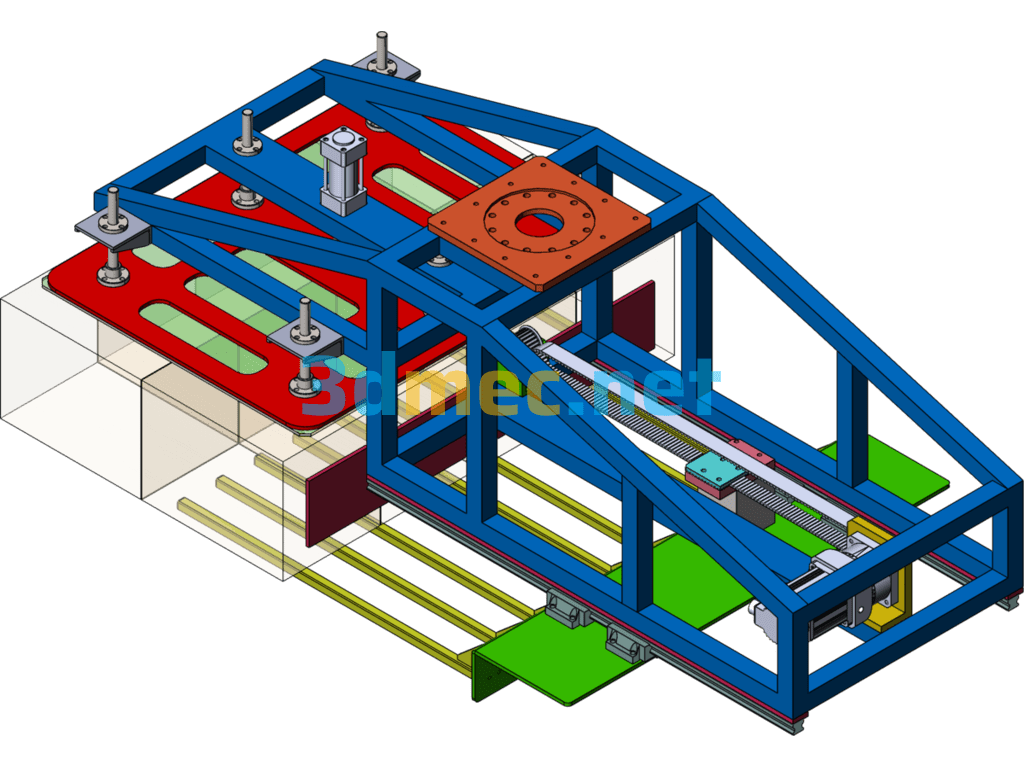 Robotic Half-Layer Palletizing Fixture - 3D Model SolidWorks Free Download