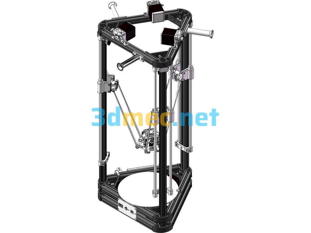 Delta Multi-Color 3D Printer - 3D Model SolidWorks Free Download