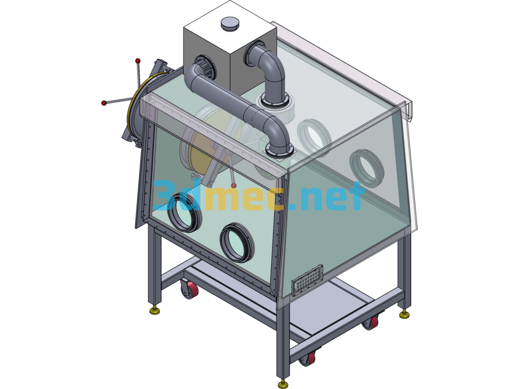 Small Glove Box For Development - 3D Model SolidWorks Free Download