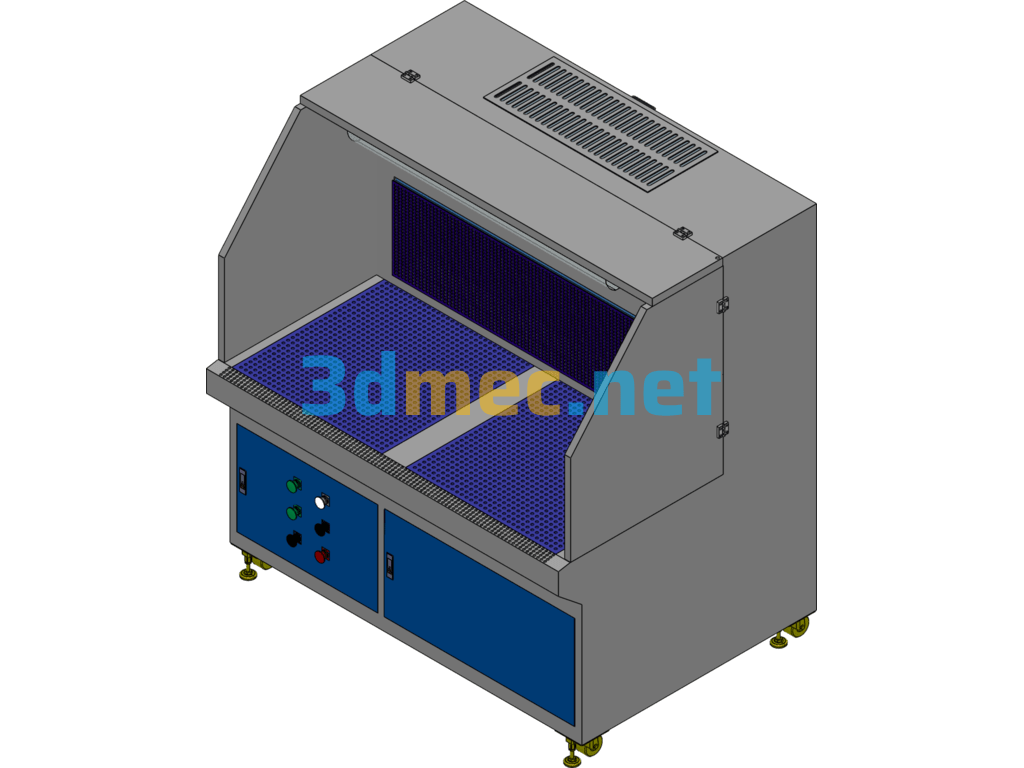 Environmentally Friendly Vacuum Polishing Table - 3D Model SolidWorks Free Download