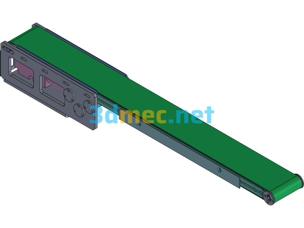 Small Belt Conveyor - 3D Model SolidWorks Free Download