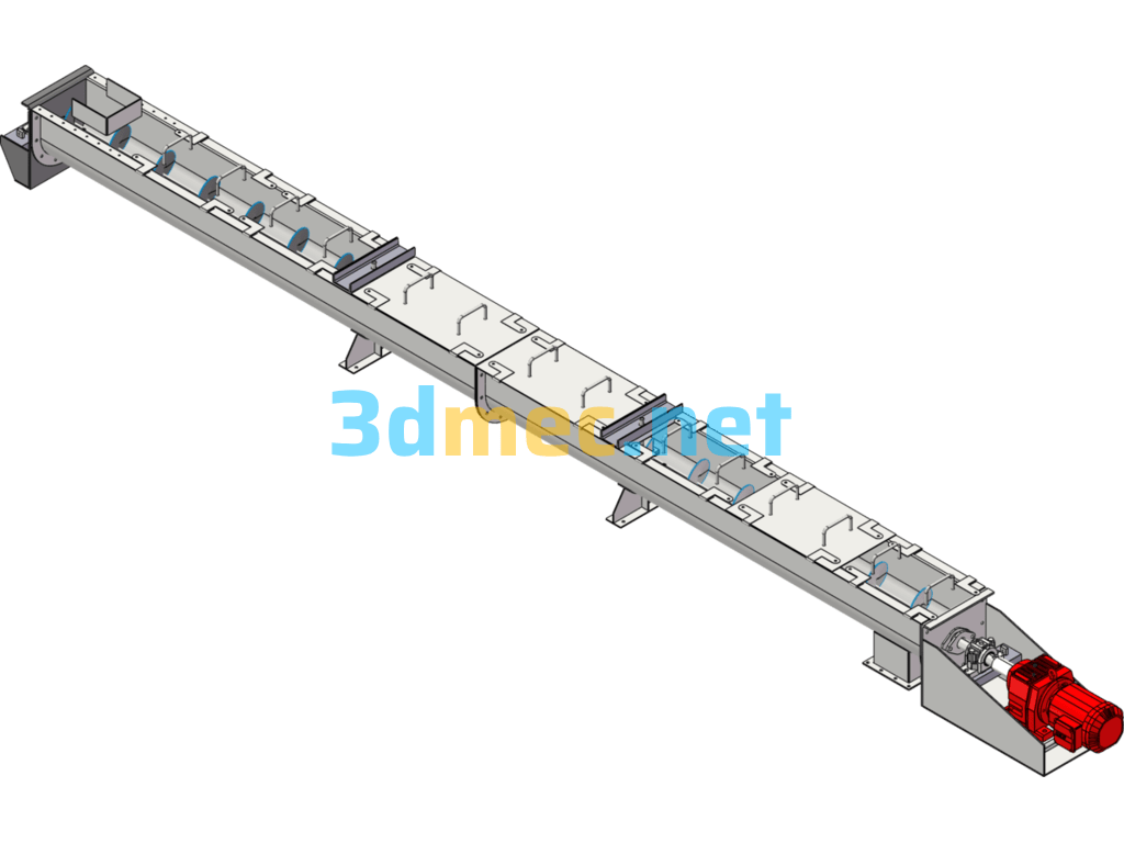 Screw Conveyor - 3D Model SolidWorks Free Download