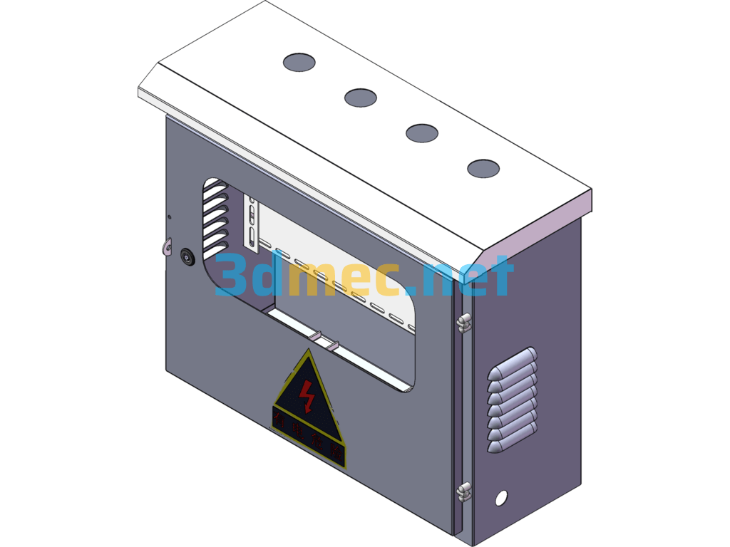 Stainless Steel Transformer Meter Box (200KVA) - 3D Model SolidWorks Free Download