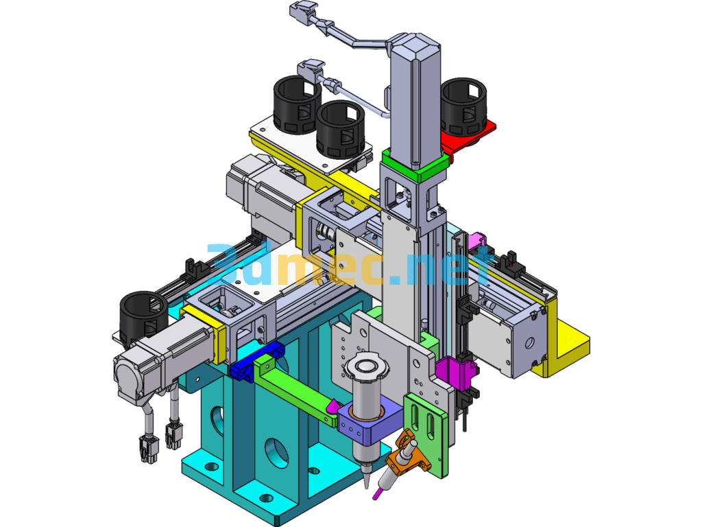 Three-Axis Automatic Dispensing Machine - 3D Model SolidWorks Free Download