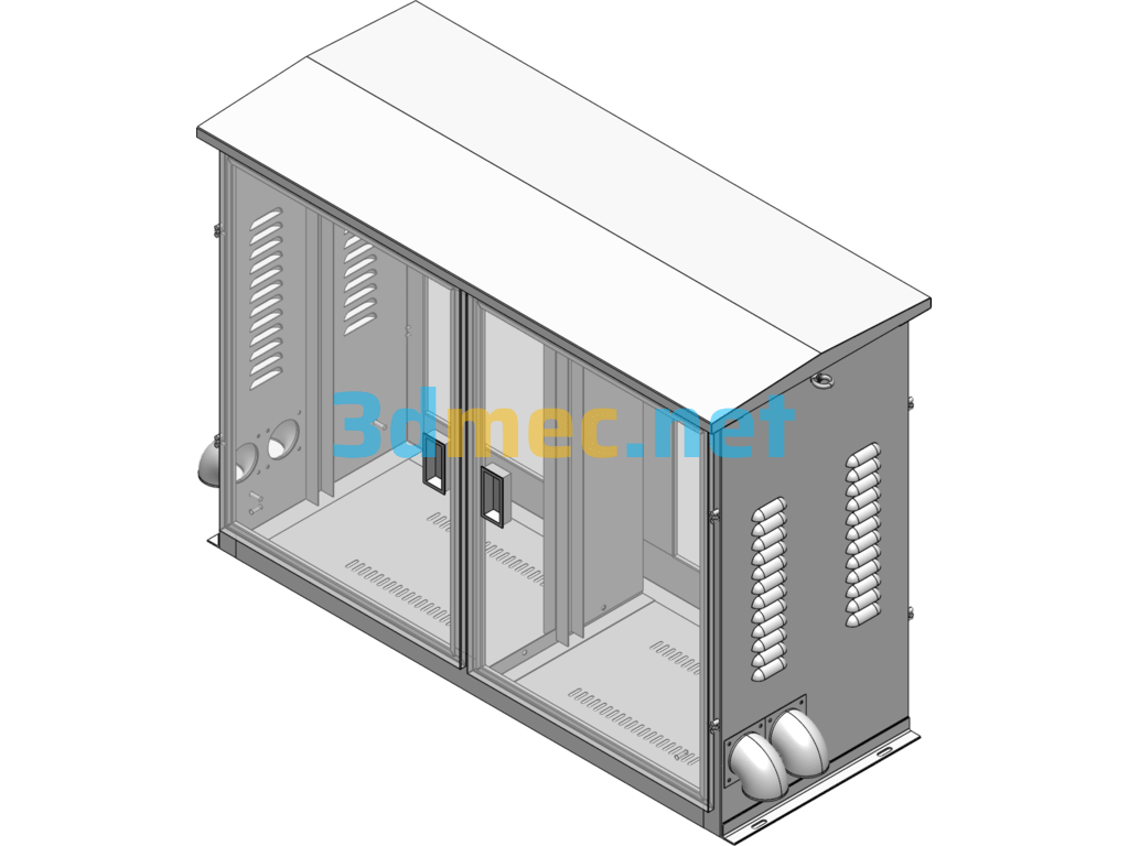 Sheet Metal Cabinet 400KVA Rural Power Grid JP Cabinet - 3D Model SolidWorks Free Download