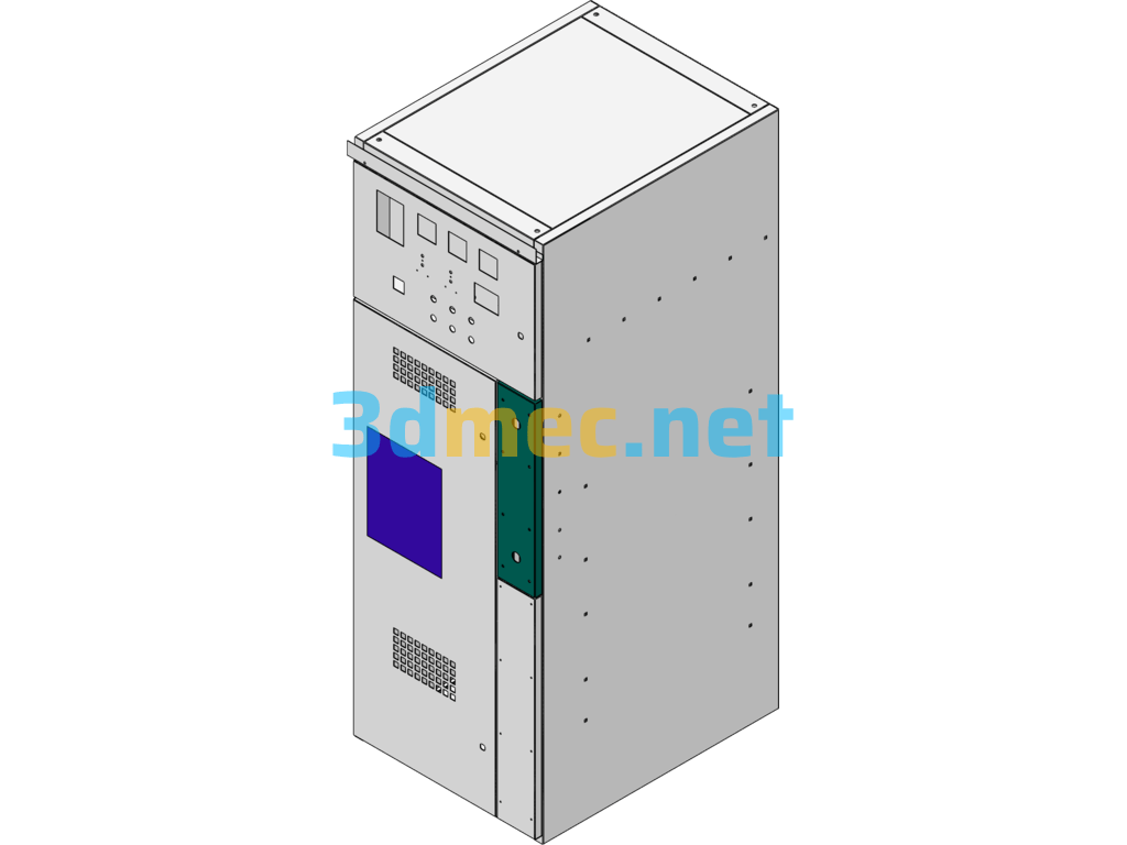 Sheet Metal Cabinet Xingyuan Power Non-Standard High Voltage Cabinet - 3D Model SolidWorks AutoCAD-ZWCAD Free Download