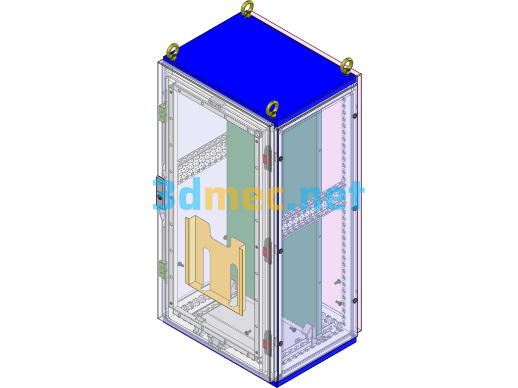 Sheet Metal Cabinet Single Door PS Cabinet - 3D Model SolidWorks Free Download