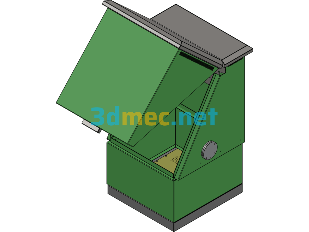 Cable Junction Box Sheet Metal Cabinet - 3D Model SolidWorks Free Download