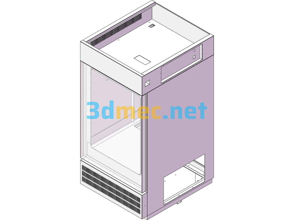 Sheet Metal Cabinet Test Box (Double-Layer Insulation, Used In Laboratories And Civilian Use) - 3D Model SolidWorks Free Download