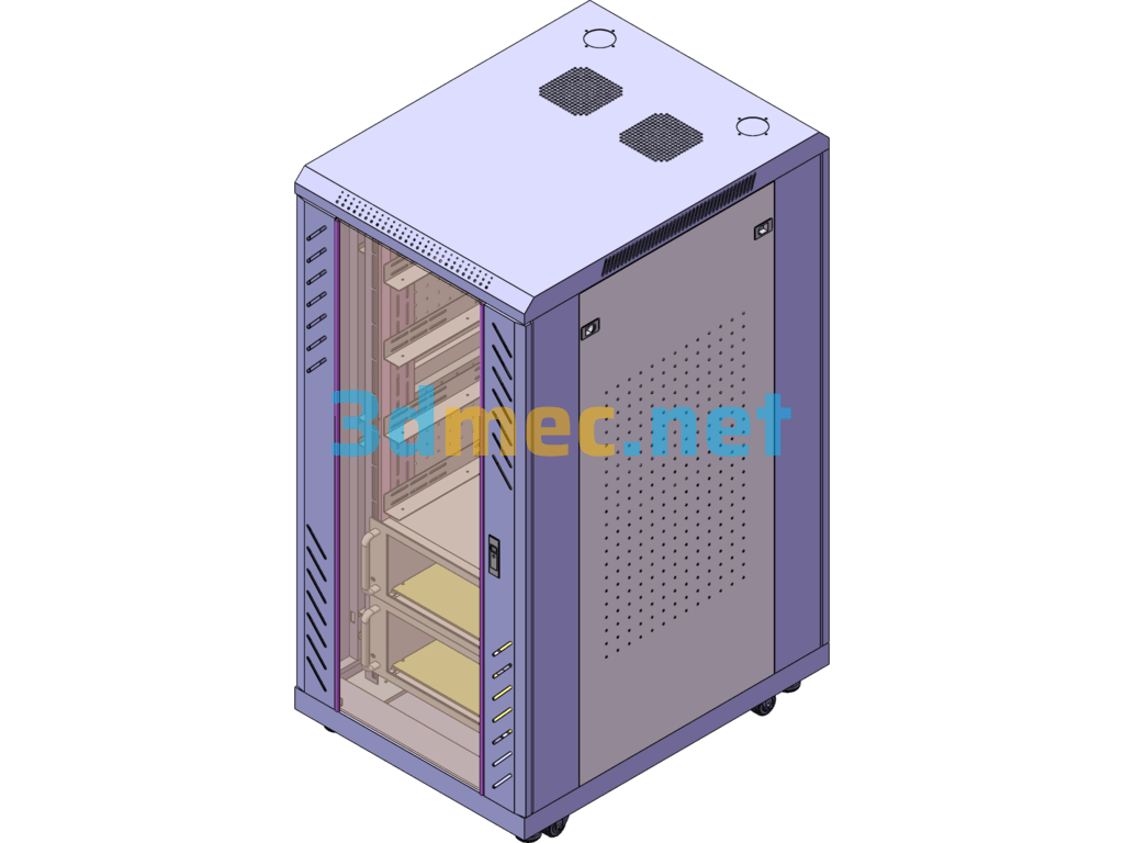 24U Industrial Control Chassis - 3D Model SolidWorks Free Download