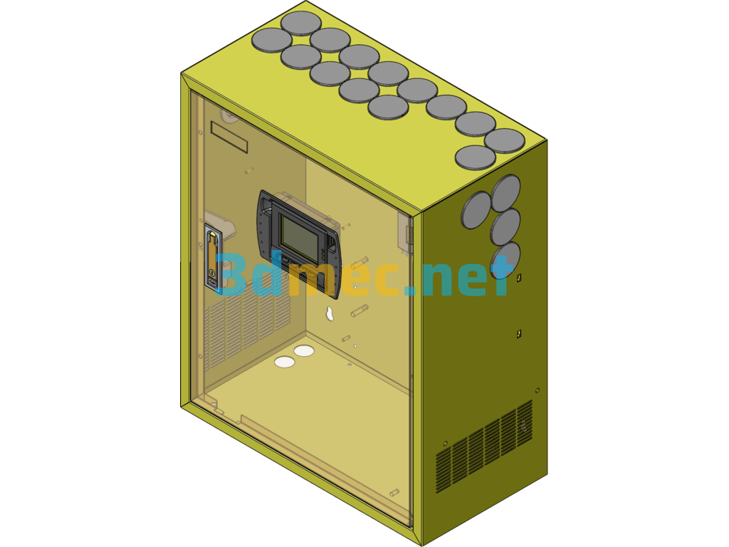 Cabinet With LCD Screen - 3D Model SolidWorks Free Download