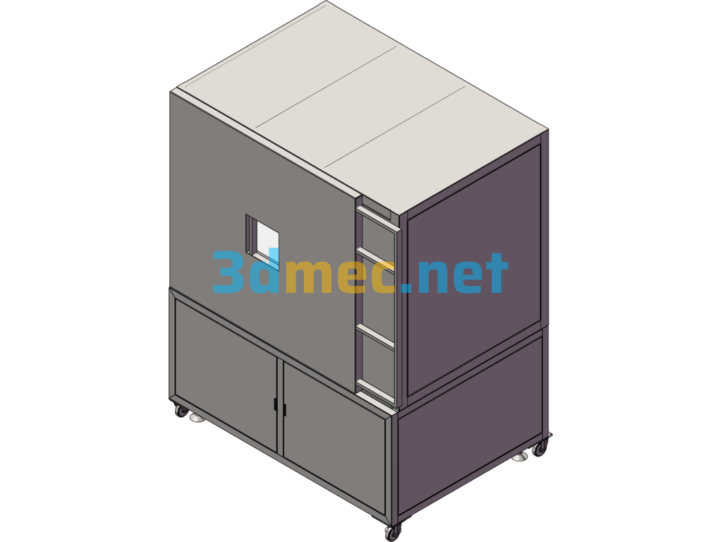 Green Oil Vacuum Degassing Static Box - 3D Model SolidWorks Free Download