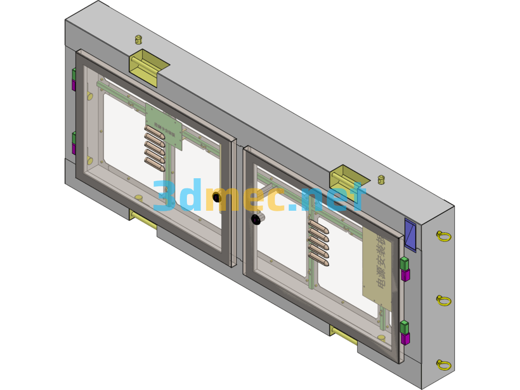 Sheet Metal Model 3D-P16 Waterproof Box (1280X512X120) - 3D Model SolidWorks Free Download