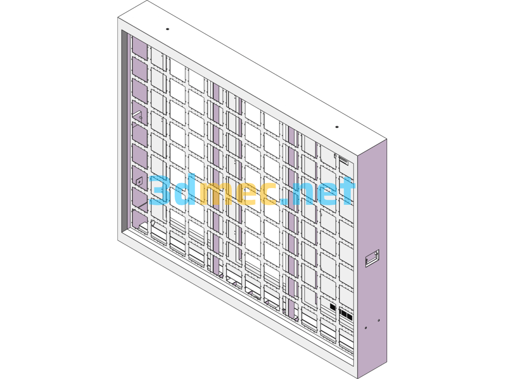 Sheet Metal Cabinet Traffic Screen - 3D Model SolidWorks Free Download