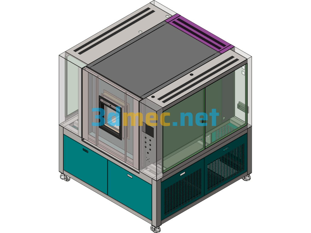 Sheet Metal Cabinet High Temperature Environmental Chamber - 3D Model SolidWorks Free Download