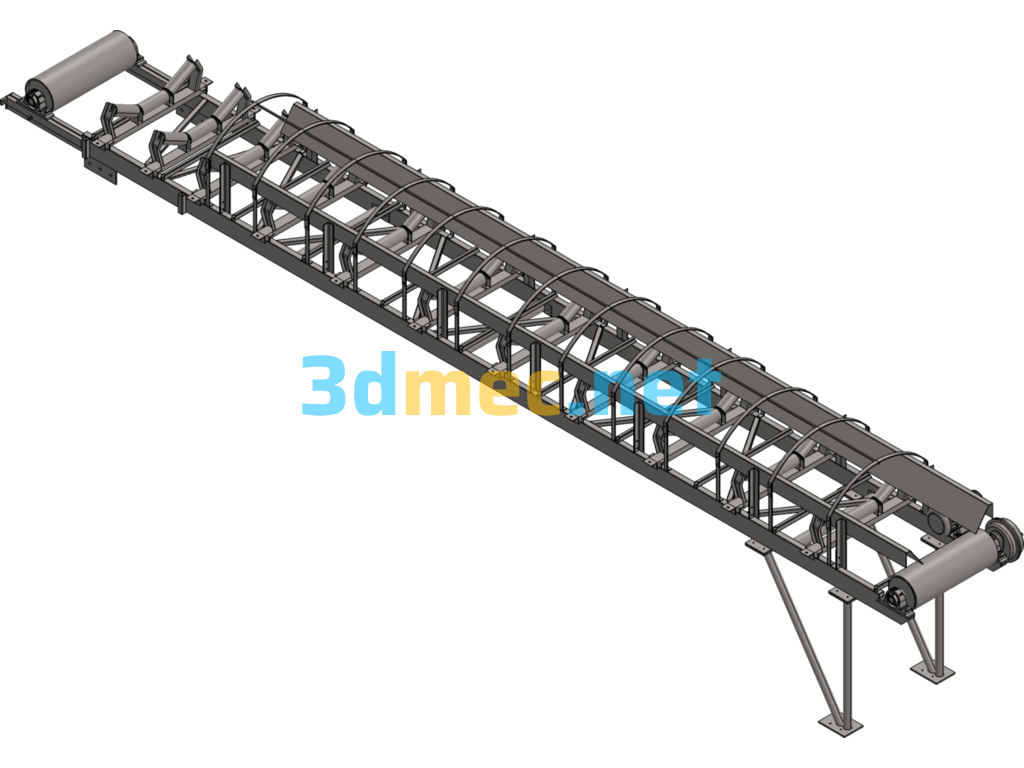 Belt Conveyor - 3D Model SolidWorks Free Download