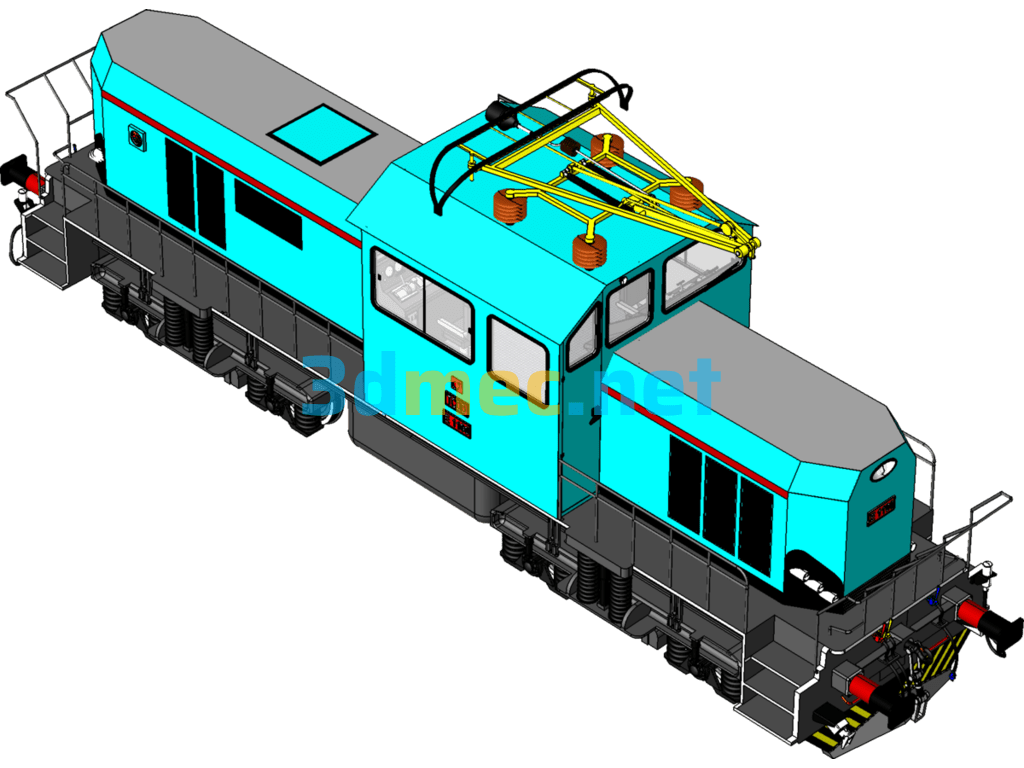 Electric Locomotive (Locomotive) - 3D Model SolidWorks Free Download