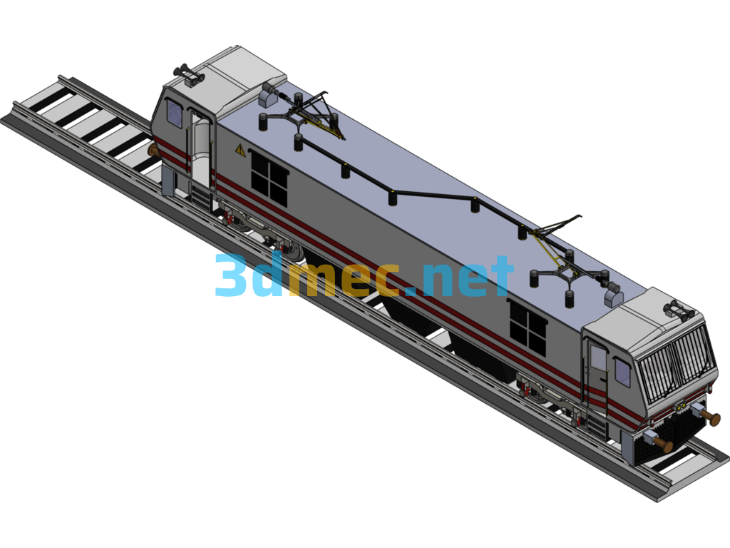 Electric Traction Locomotive (Locomotive) - 3D Model SolidWorks Free Download