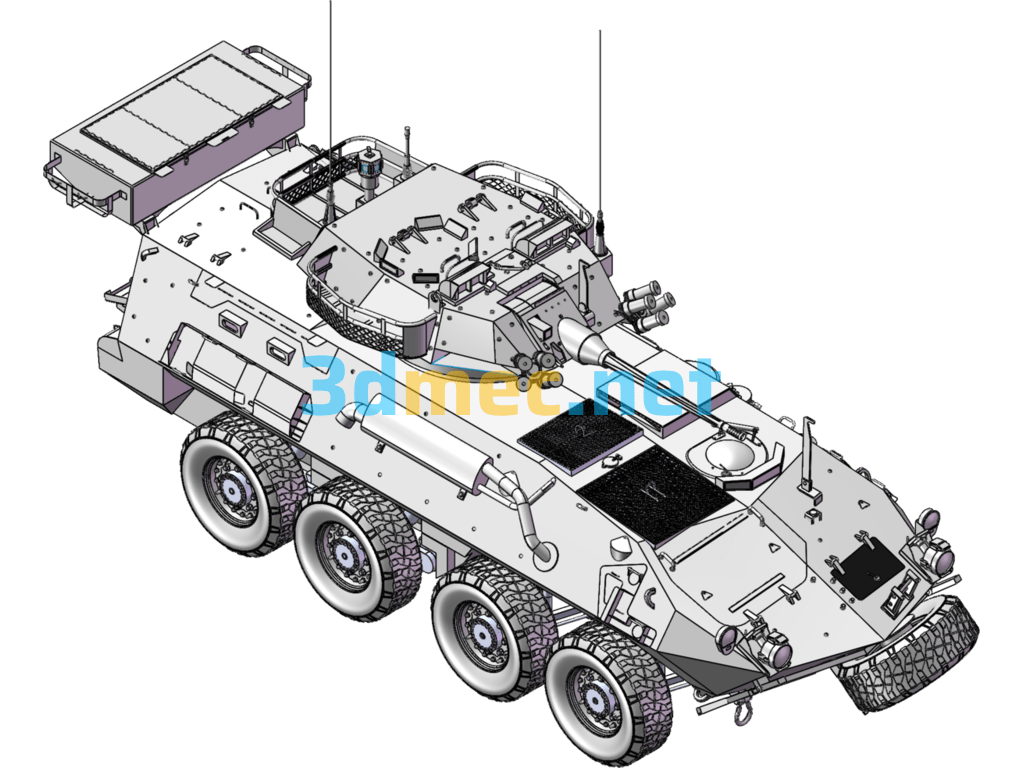 LAV-25 Armored Vehicle - 3D Model SolidWorks Free Download