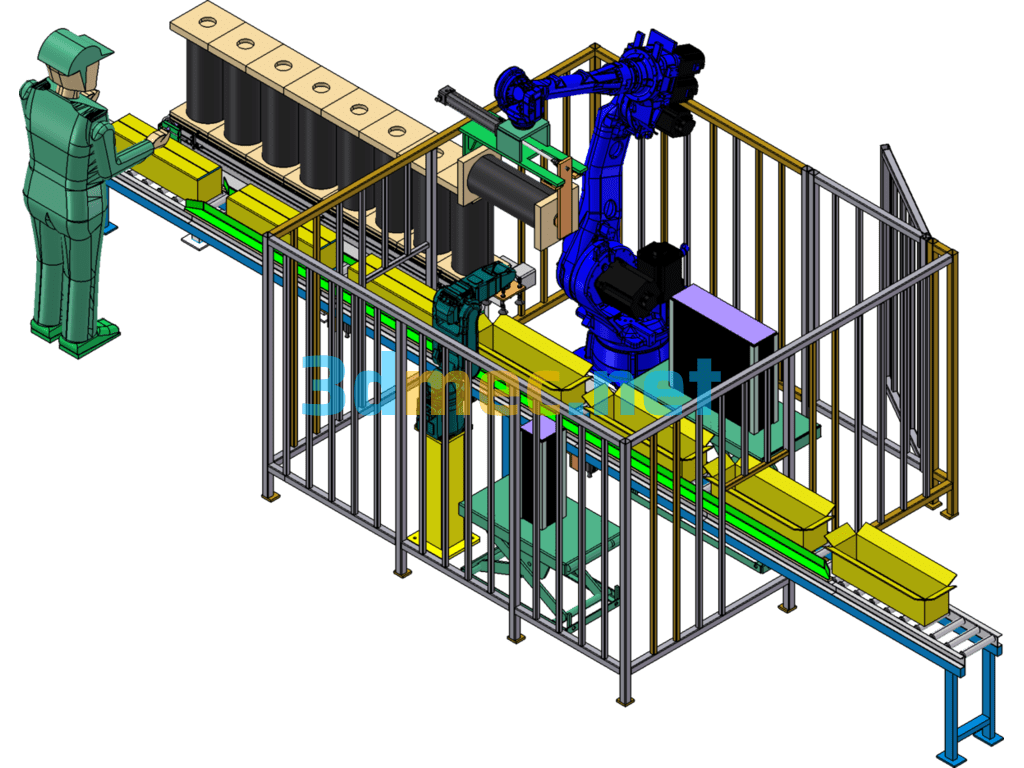 Film Roll Automatic Packaging Machine - 3D Model SolidWorks Free Download