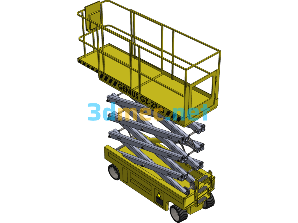 Hydraulic Lifting Platform - 3D Model SolidWorks Free Download