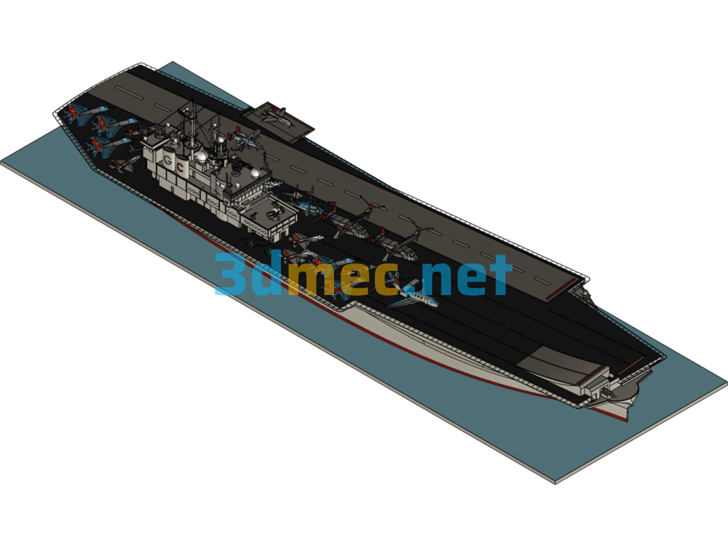 Aircraft Carrier Model - 3D Model SolidWorks Free Download