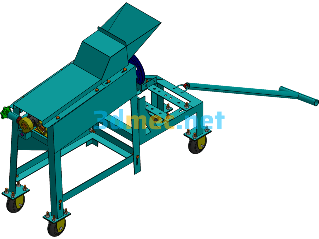 Corn Kernel Separator Machine - 3D Model SolidWorks Free Download