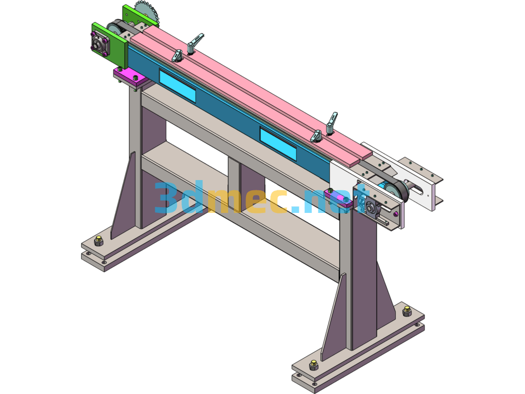 Feeding Belt Conveyor - 3D Model SolidWorks Free Download