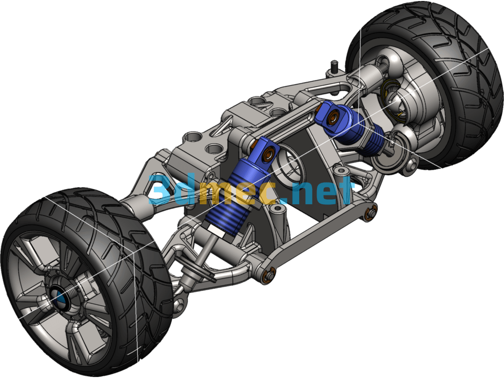 MacPherson Double Wishbone Suspension System - 3D Model SolidWorks Free Download