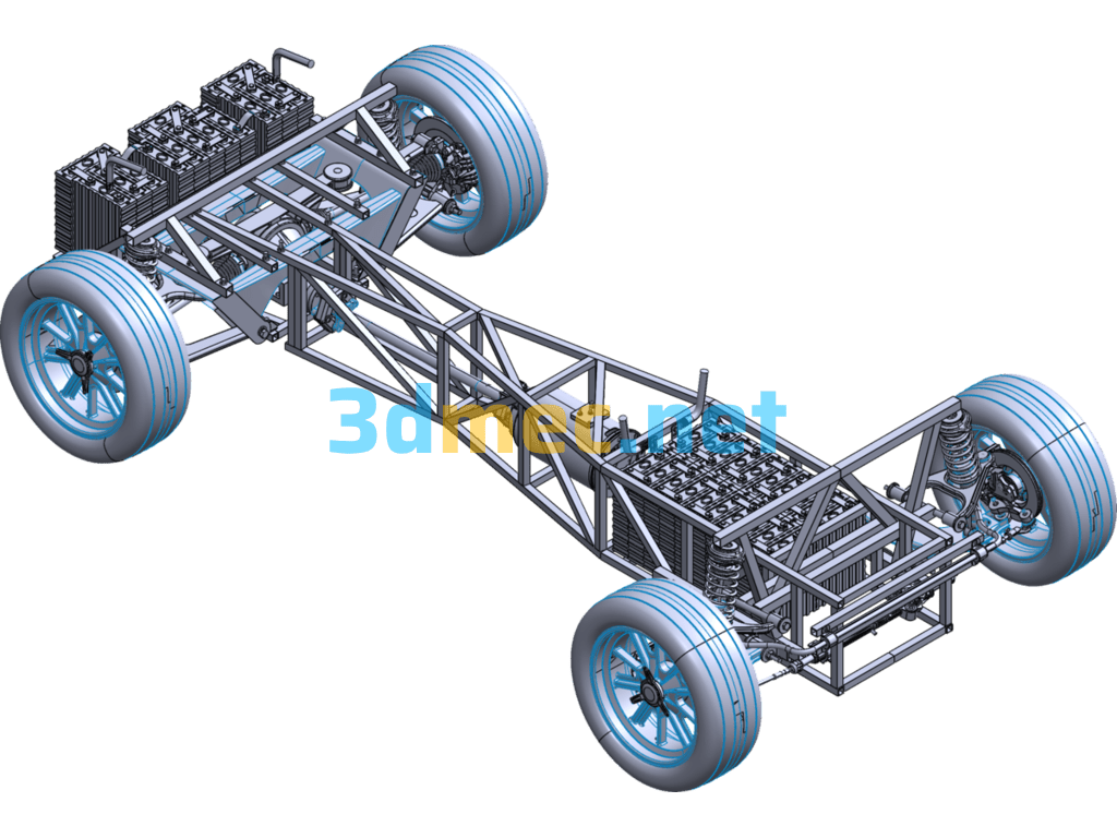 Electric Vehicle Chassis - 3D Model SolidWorks Free Download