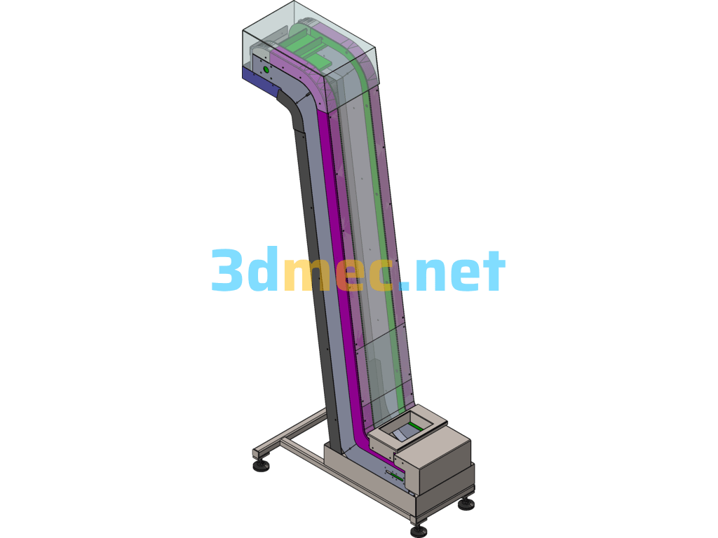 Belt Elevator - 3D Model SolidWorks Free Download