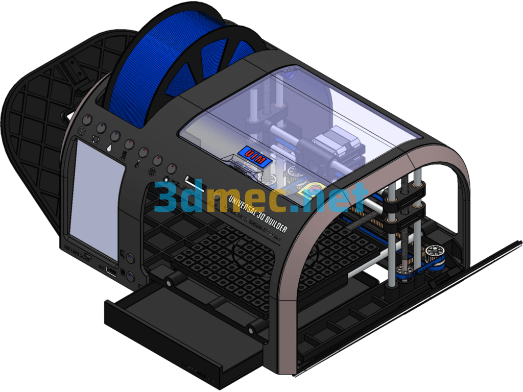 3D Printer Structure Model - 3D Model SolidWorks Free Download